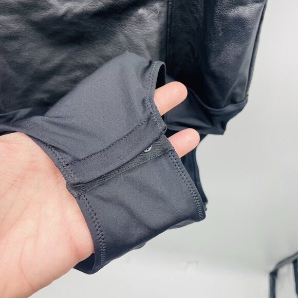 INC International Concepts Womens Large Faux Leather Bodysuit in Black $50 1105 - Picture 7 of 10